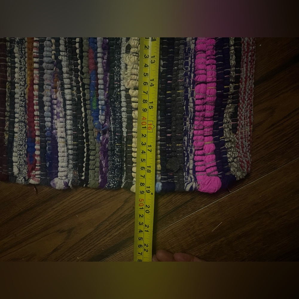 Multicolor Woven Striped Rug - Picture 3 of 3